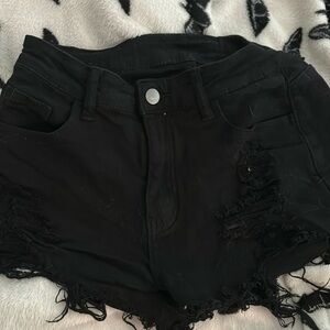 Black Jean shorts